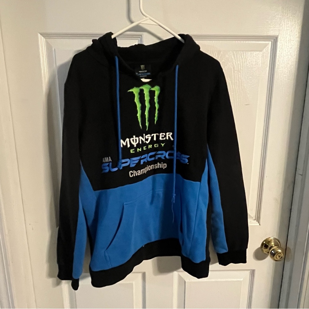 Monster Energy Kids Black and Blue Hoodie